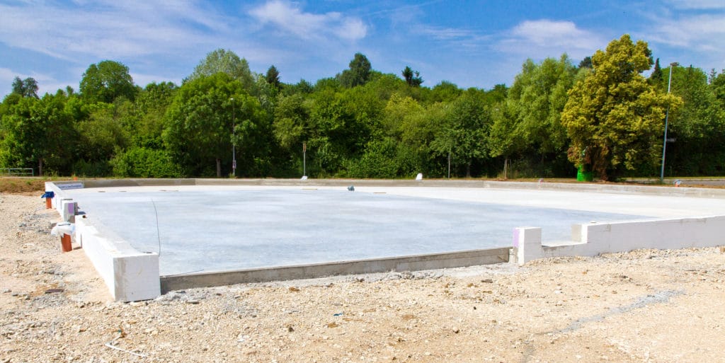 nyt fundament i Ringkøbing Skjern